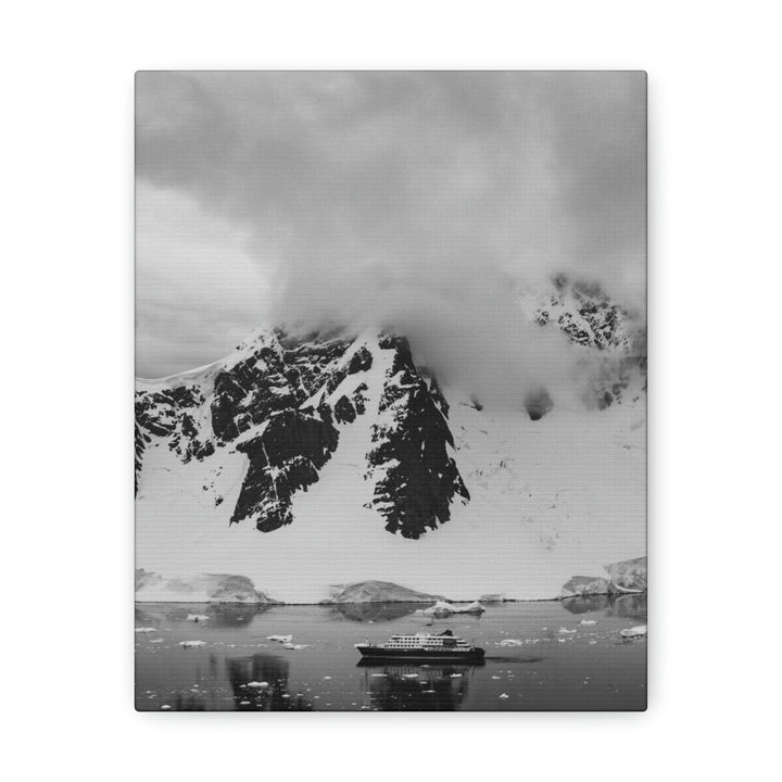 Peaceful Anchoring in Black and White - Canvas