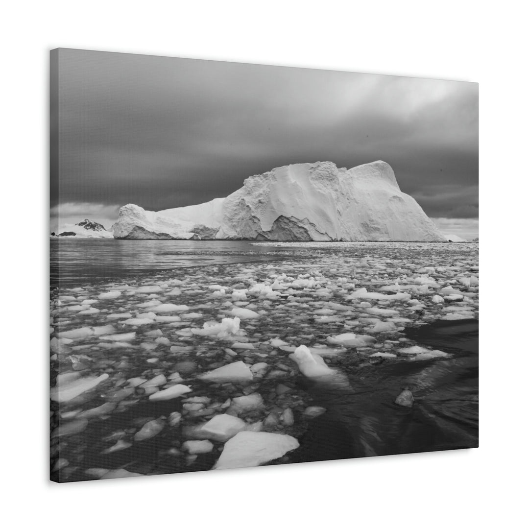 Lane of Ice In Black and White - Canvas