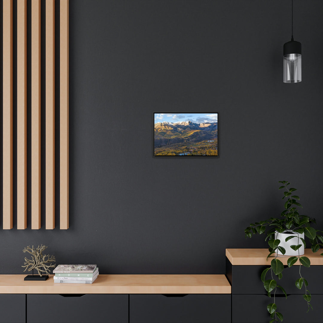 Glowing Mountainside - Canvas with Frame