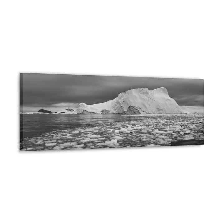 Lane of Ice In Black and White - Canvas