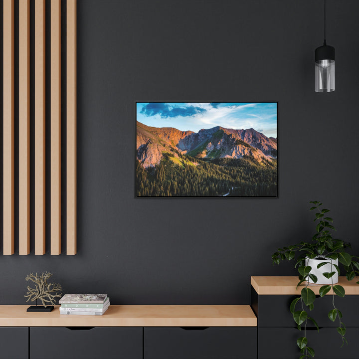 Fading Mountain Light - Canvas with Frame