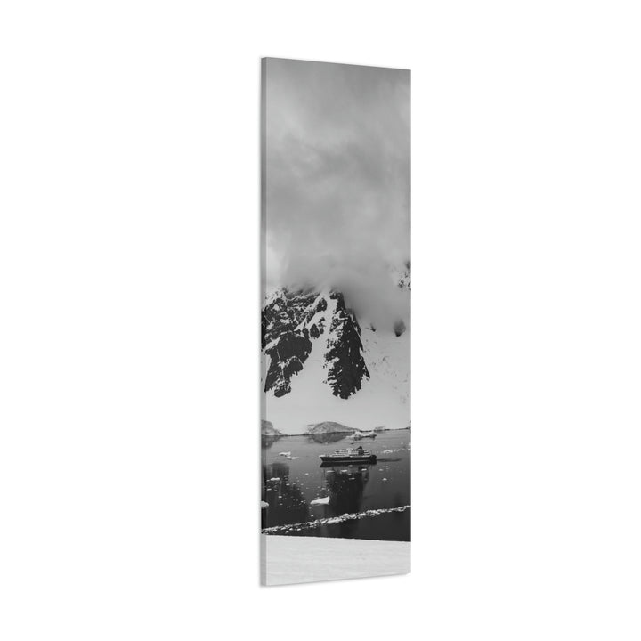 Peaceful Anchoring in Black and White - Canvas