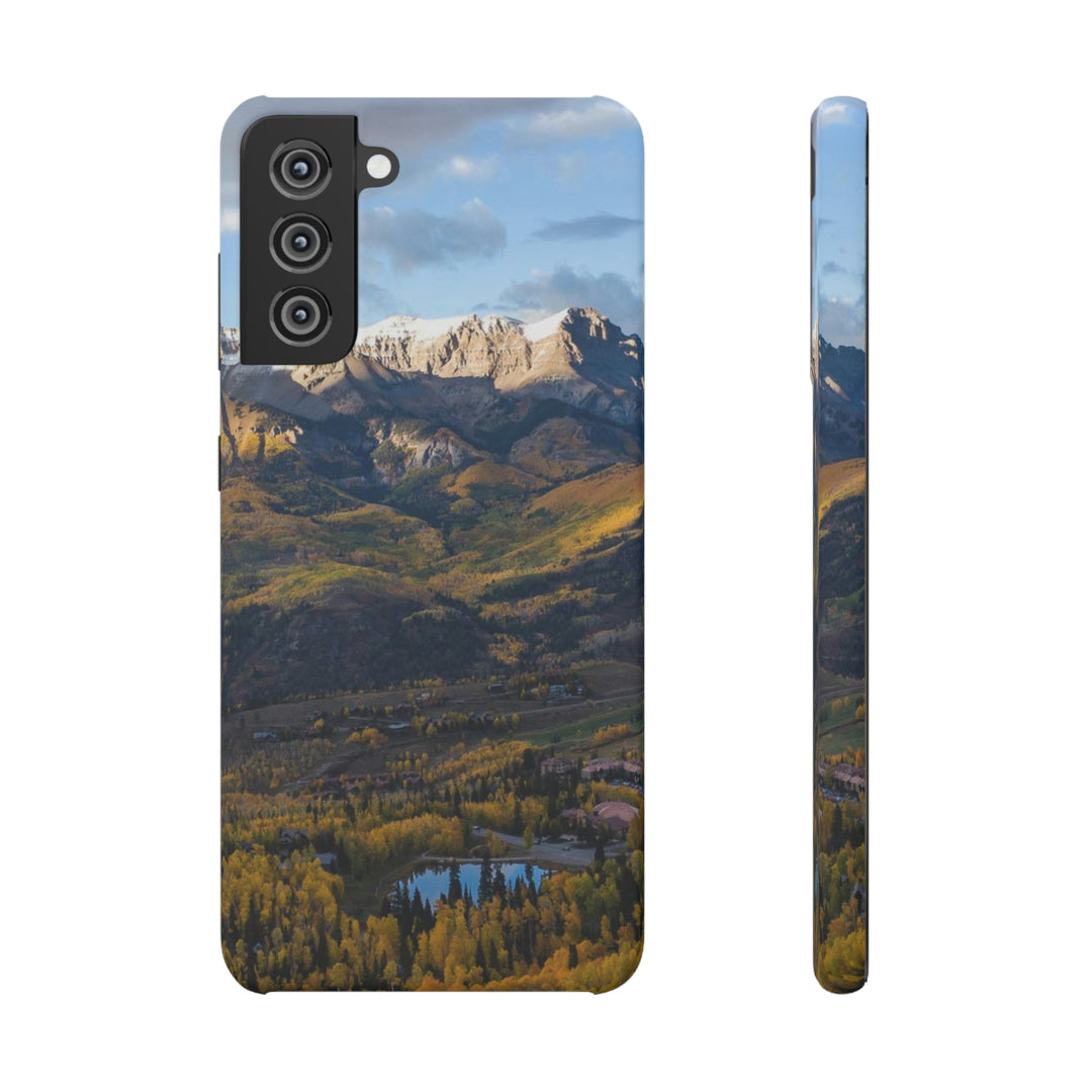 Glowing Mountainside - Phone Case