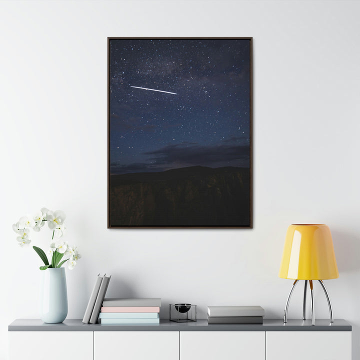 Starlink Above the Canyon - Canvas with Frame