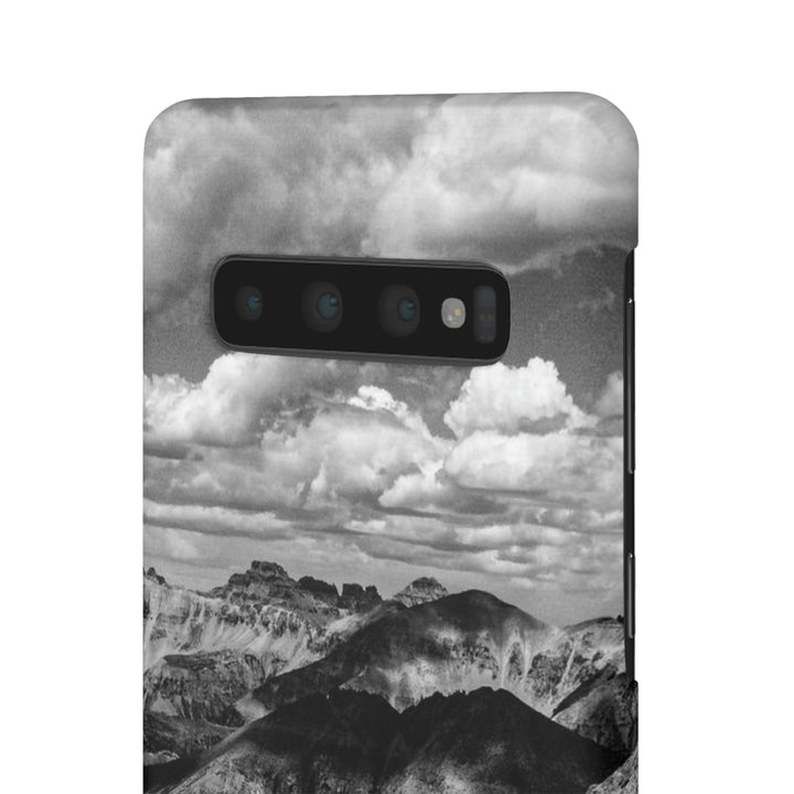 Imogene Pass From the Air in Black and White - Phone Case