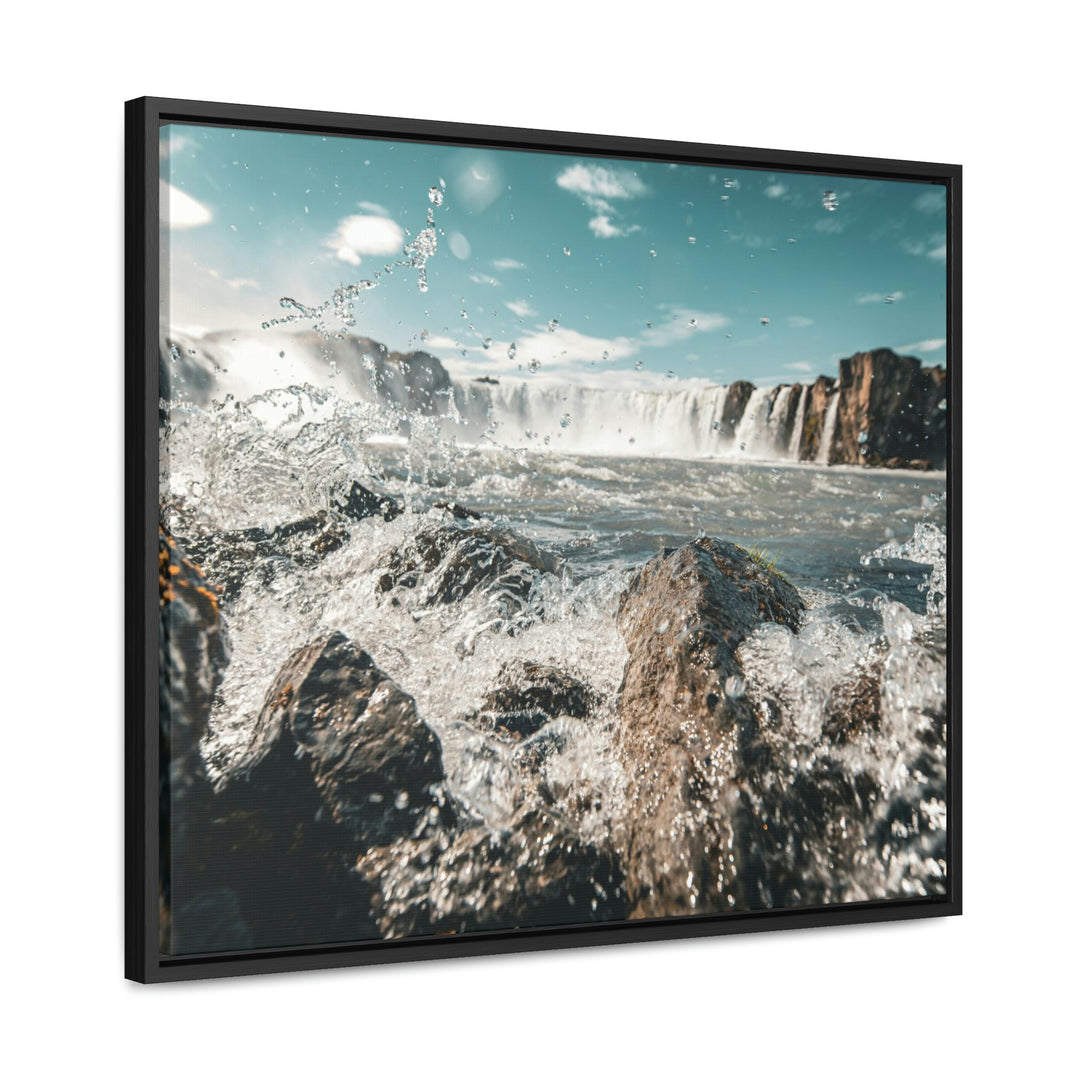 Goðafoss Splash - Canvas with Frame