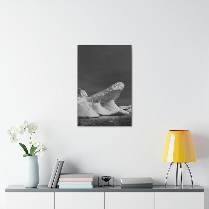 The Angles of an Iceberg in Black and White - Canvas