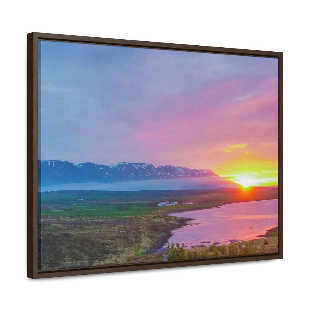 Sunset Over the Fjord Part 2 - Canvas with Frame