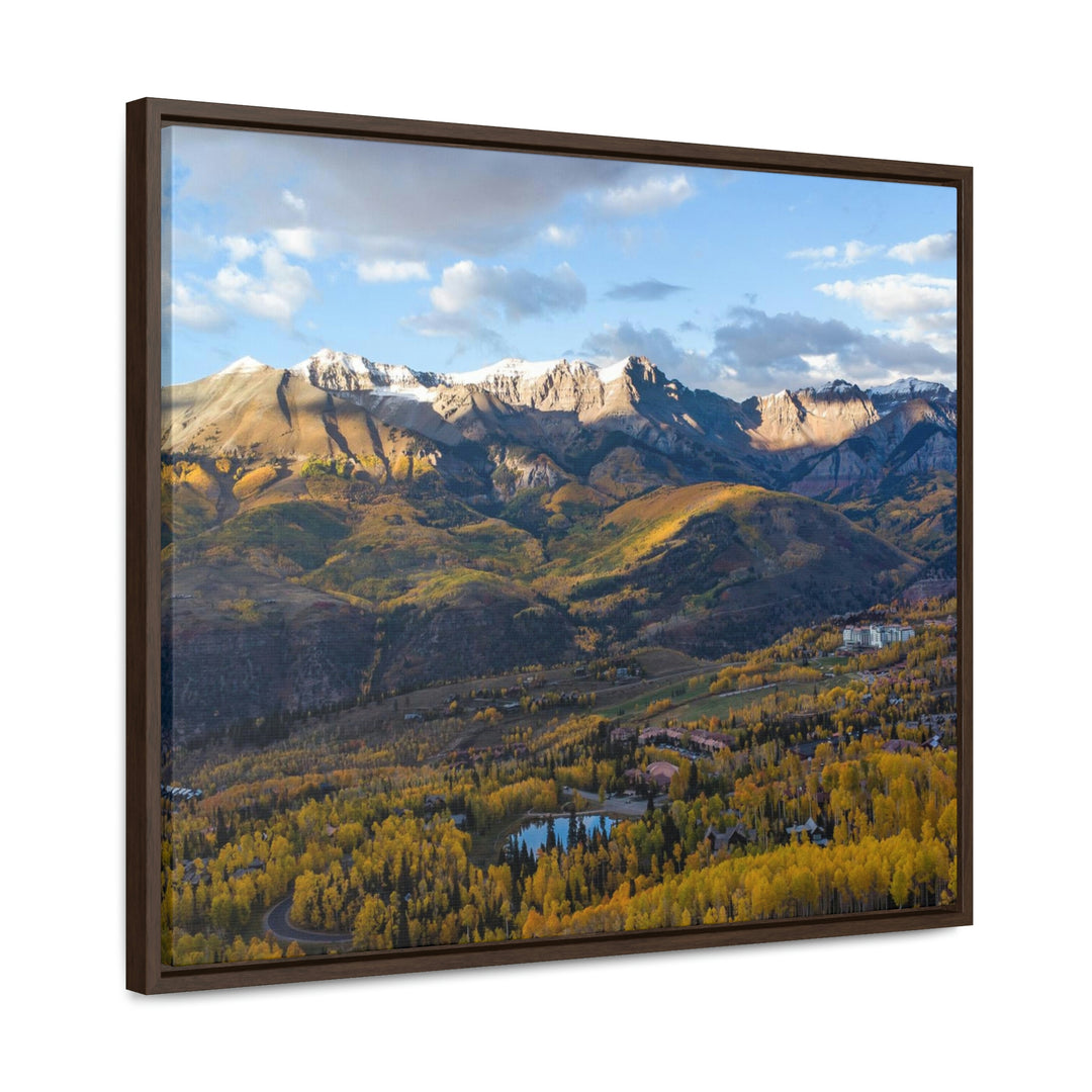 Glowing Mountainside - Canvas with Frame