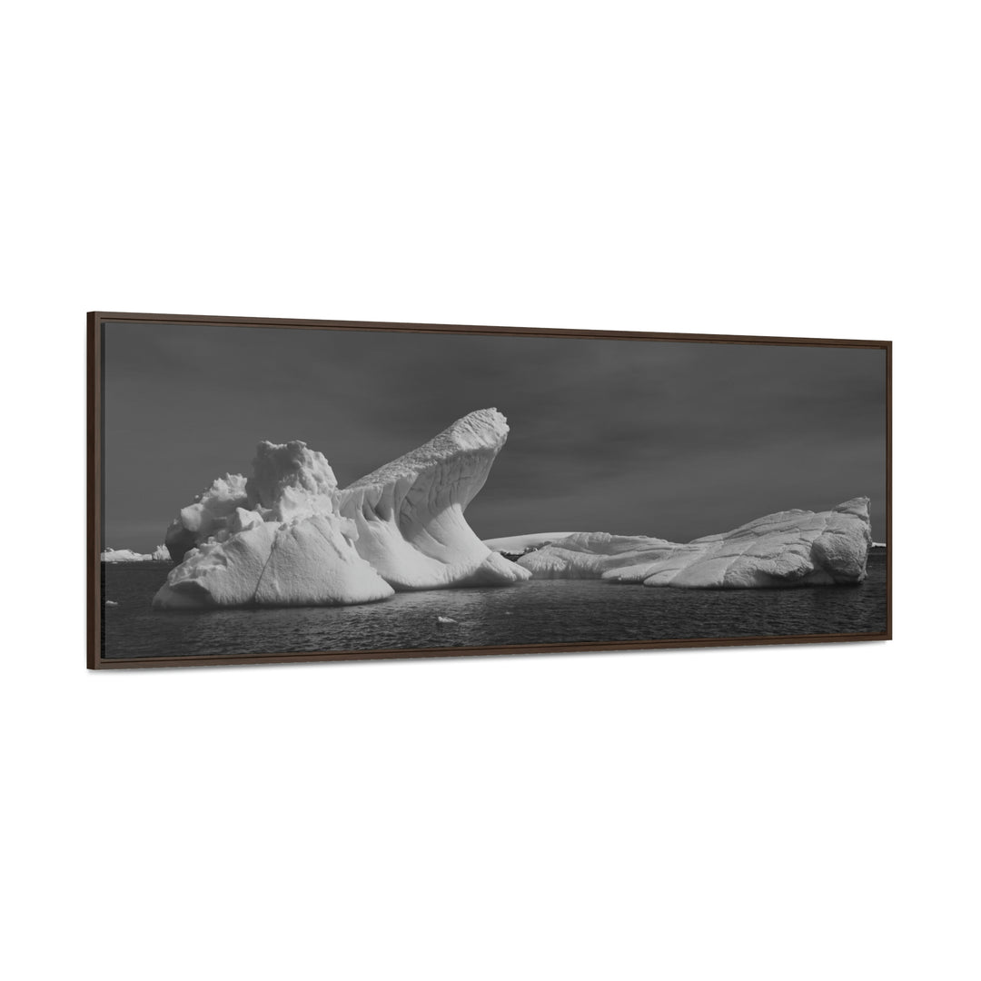 The Angles of an Iceberg in Black and White - Canvas with Frame