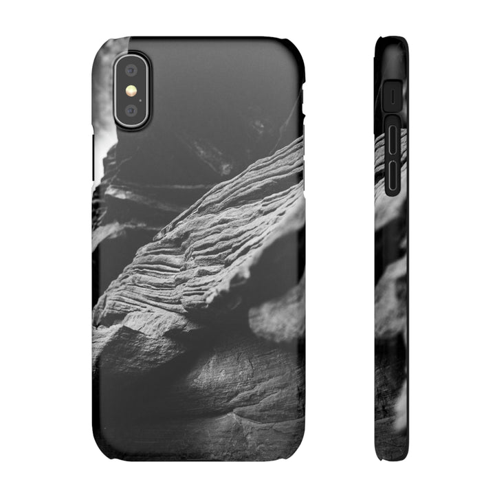 Layers of Rock in Black and White - Phone Case