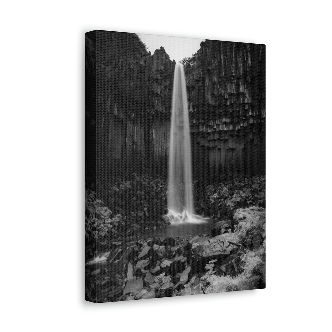 Svartifoss in Black and White - Canvas