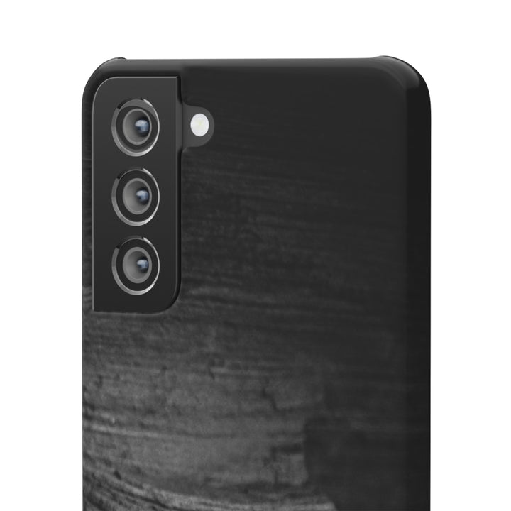 Sedimentary Rock Curves in Black and White - Phone Case