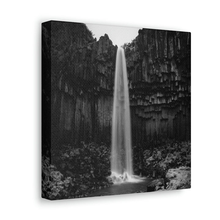 Svartifoss in Black and White - Canvas