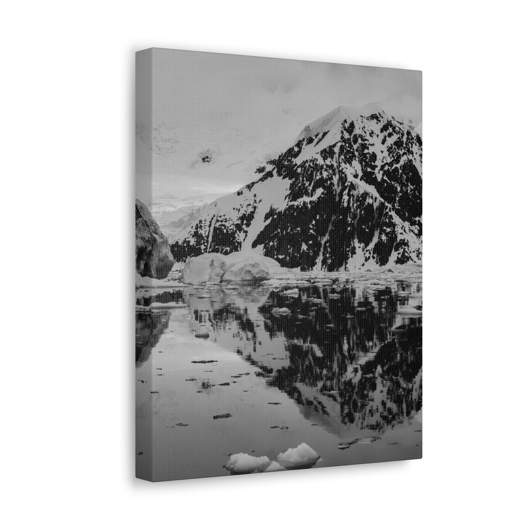 Reflected Calm in Black and White - Canvas