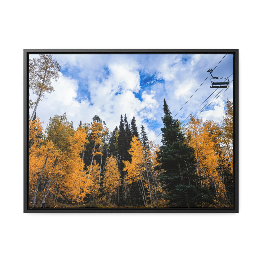 Chairlift in Suspension - Canvas with Frame