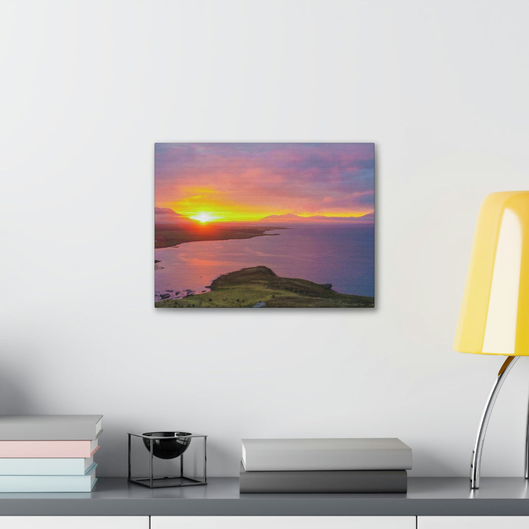 Sunset Over the Fjord Part 1 - Canvas