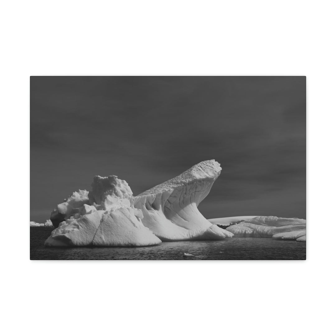 The Angles of an Iceberg in Black and White - Canvas