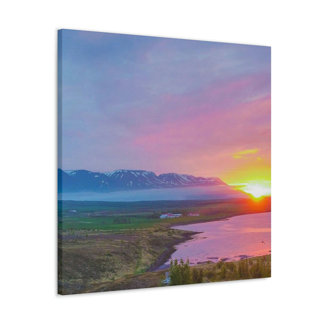 Sunset Over the Fjord Part 2 - Canvas