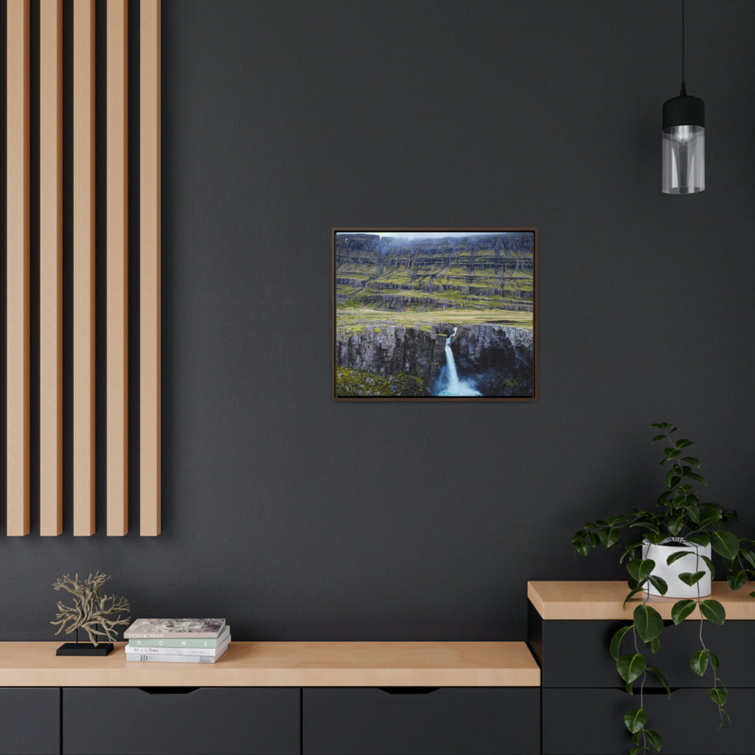 A Remote Waterfall - Canvas with Frame