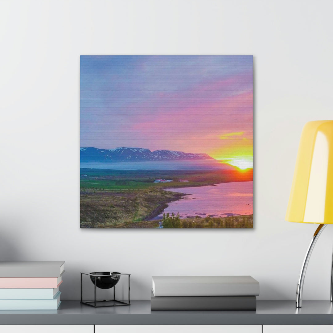 Sunset Over the Fjord Part 2 - Canvas