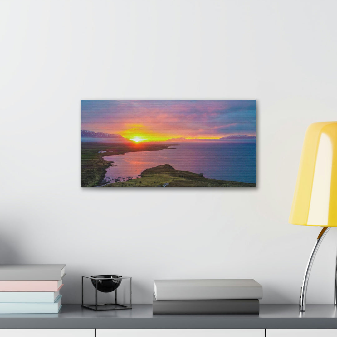 Sunset Over the Fjord Part 1 - Canvas