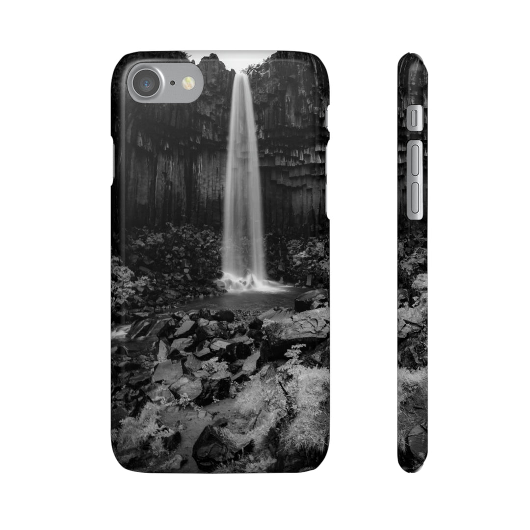 Svartifoss in Black and White - Phone Case