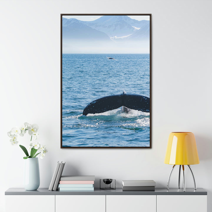 A Whale and A Mountain - Canvas with Frame