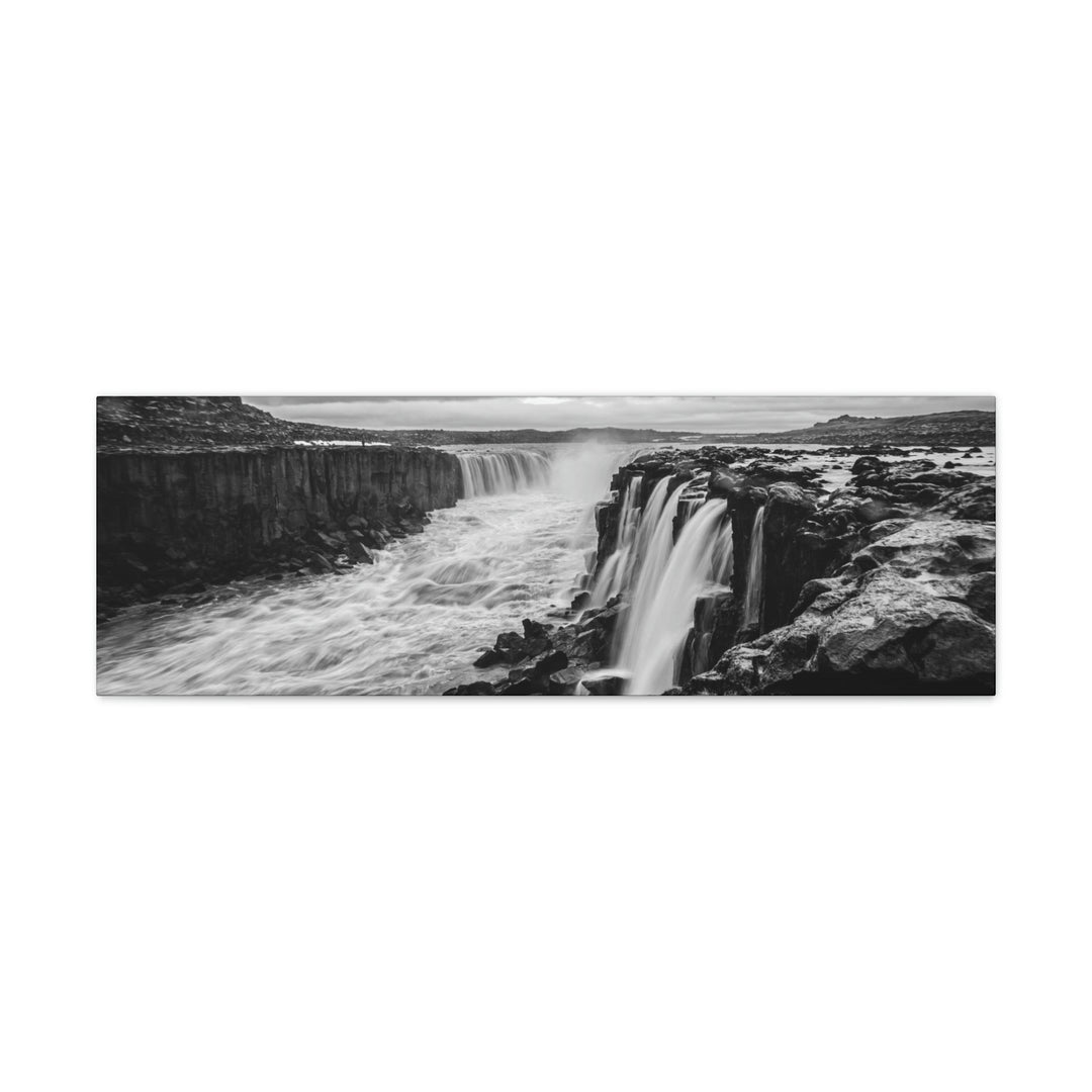 Selfoss in Black and White - Canvas