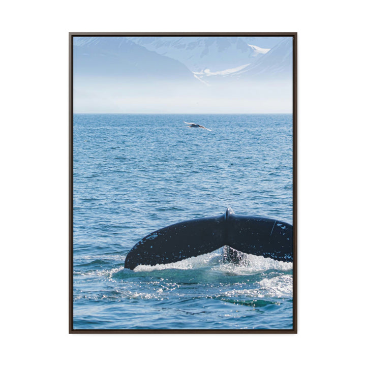 A Whale and A Mountain - Canvas with Frame