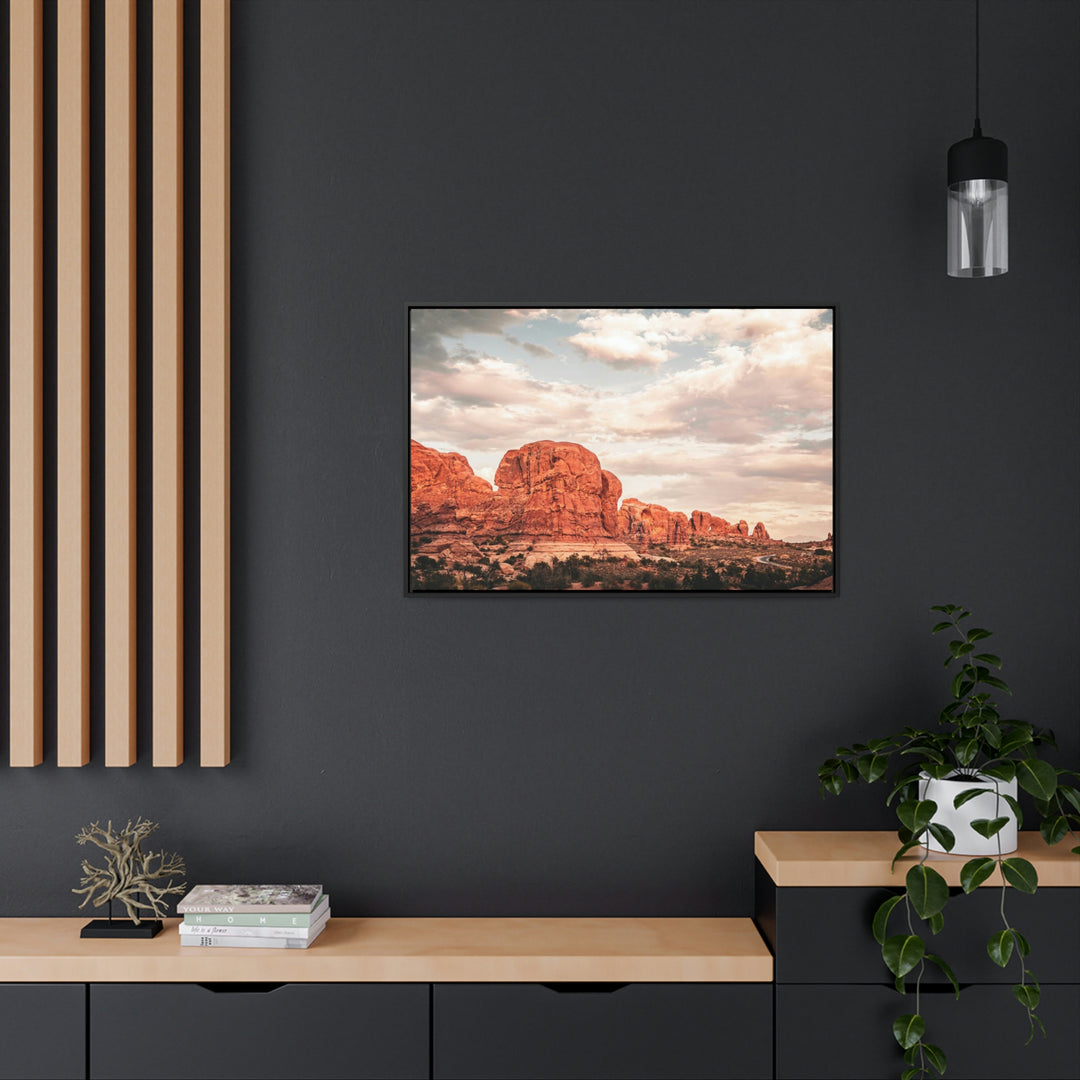 A Desert Sunset - Canvas with Frame