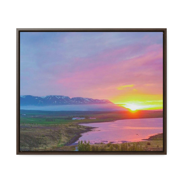 Sunset Over the Fjord Part 2 - Canvas with Frame