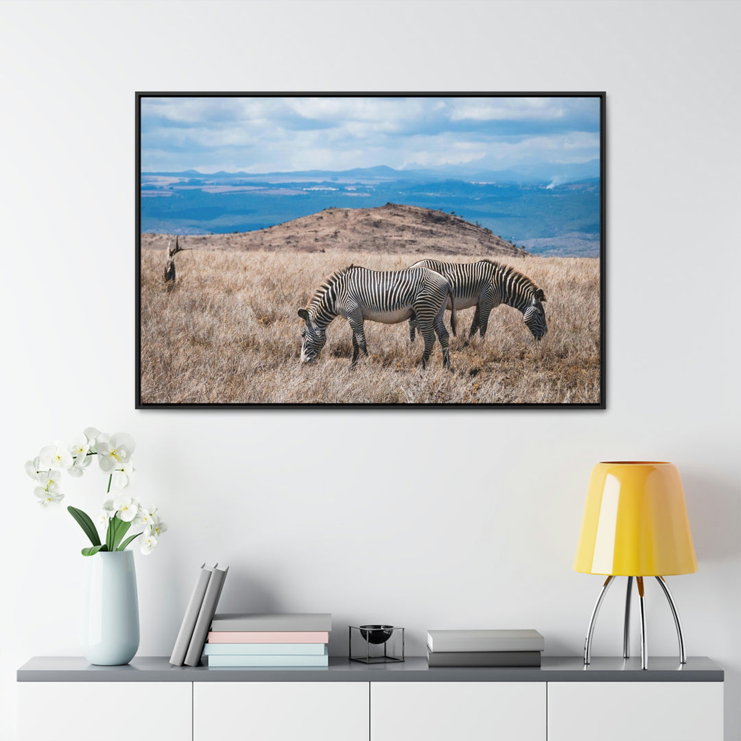 Zebra-Striped Expanse - Canvas With Frame