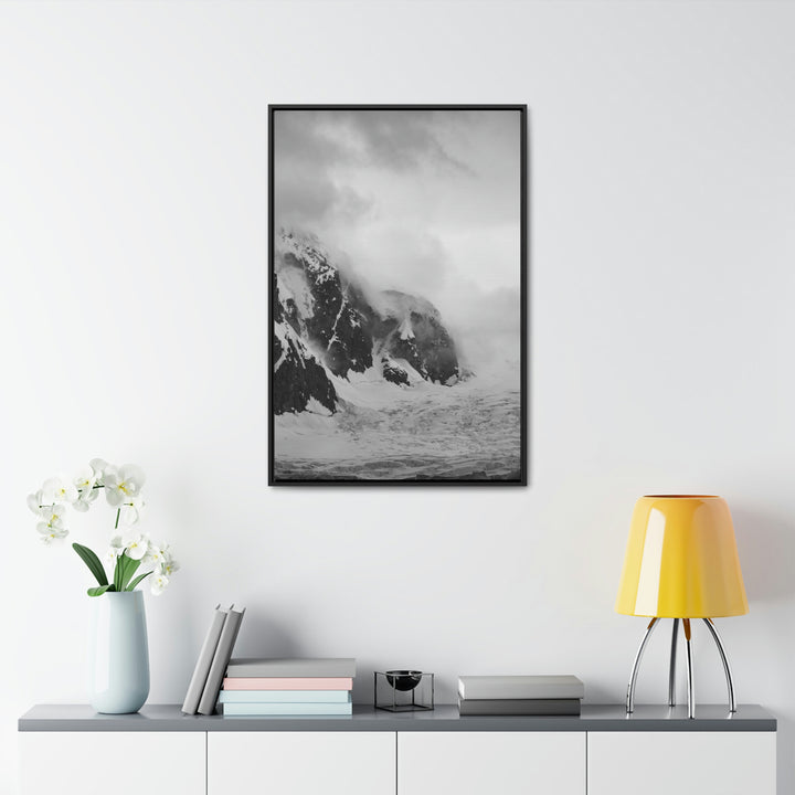 The Mist Descends in Black and White - Canvas with Frame