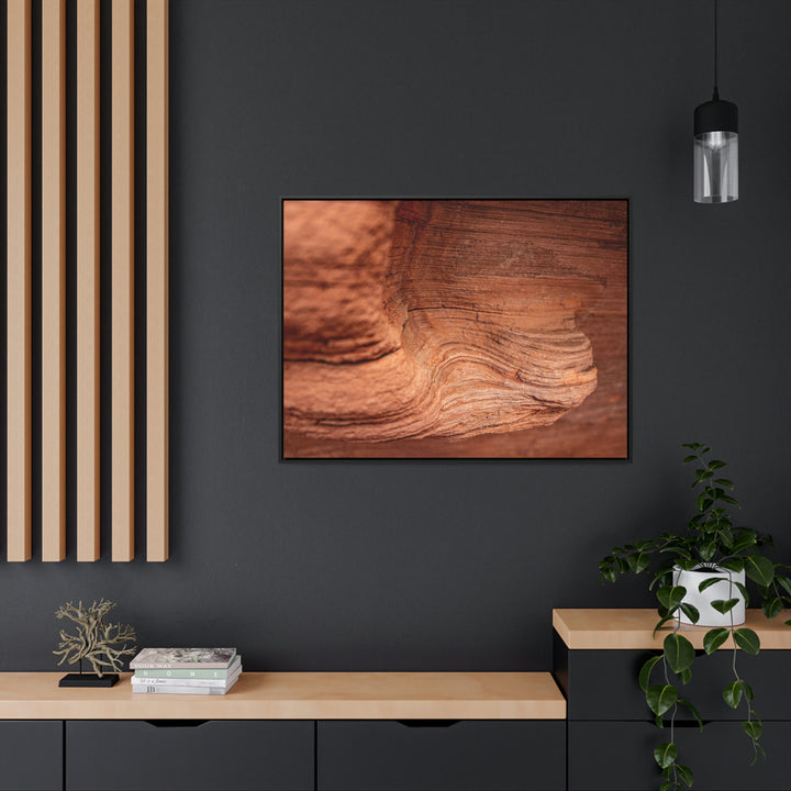 Sedimentary Rock Curves - Canvas with Frame