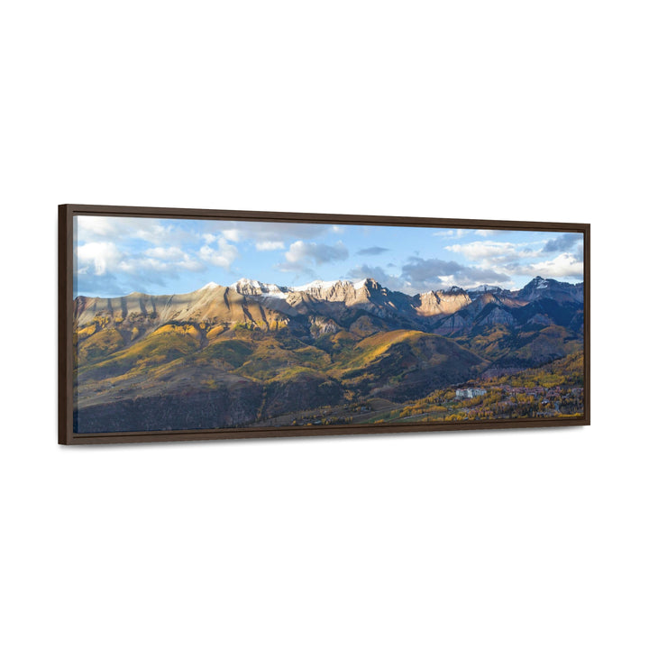 Glowing Mountainside - Canvas with Frame