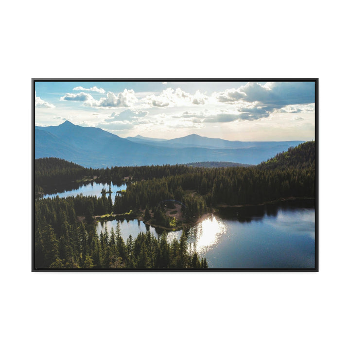 Cool Mountain Lakes - Canvas with Frame