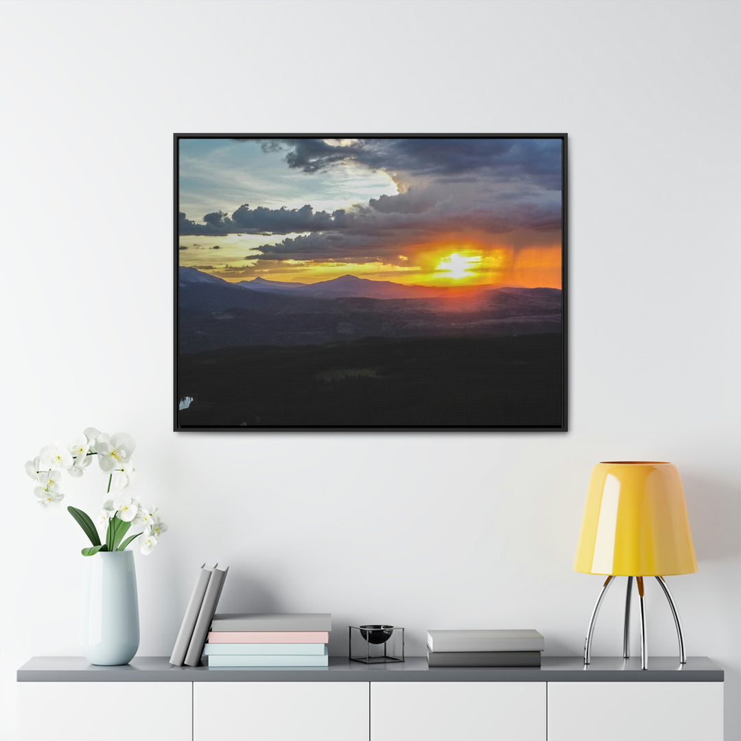 Rainy Sunset - Canvas with Frame