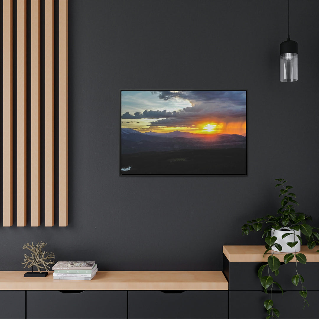 Rainy Sunset - Canvas with Frame