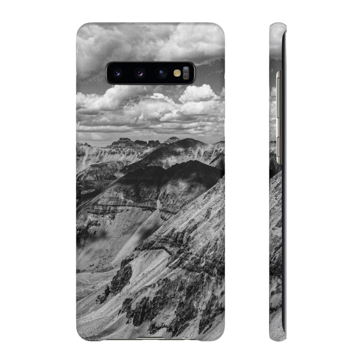 Imogene Pass From the Air in Black and White - Phone Case