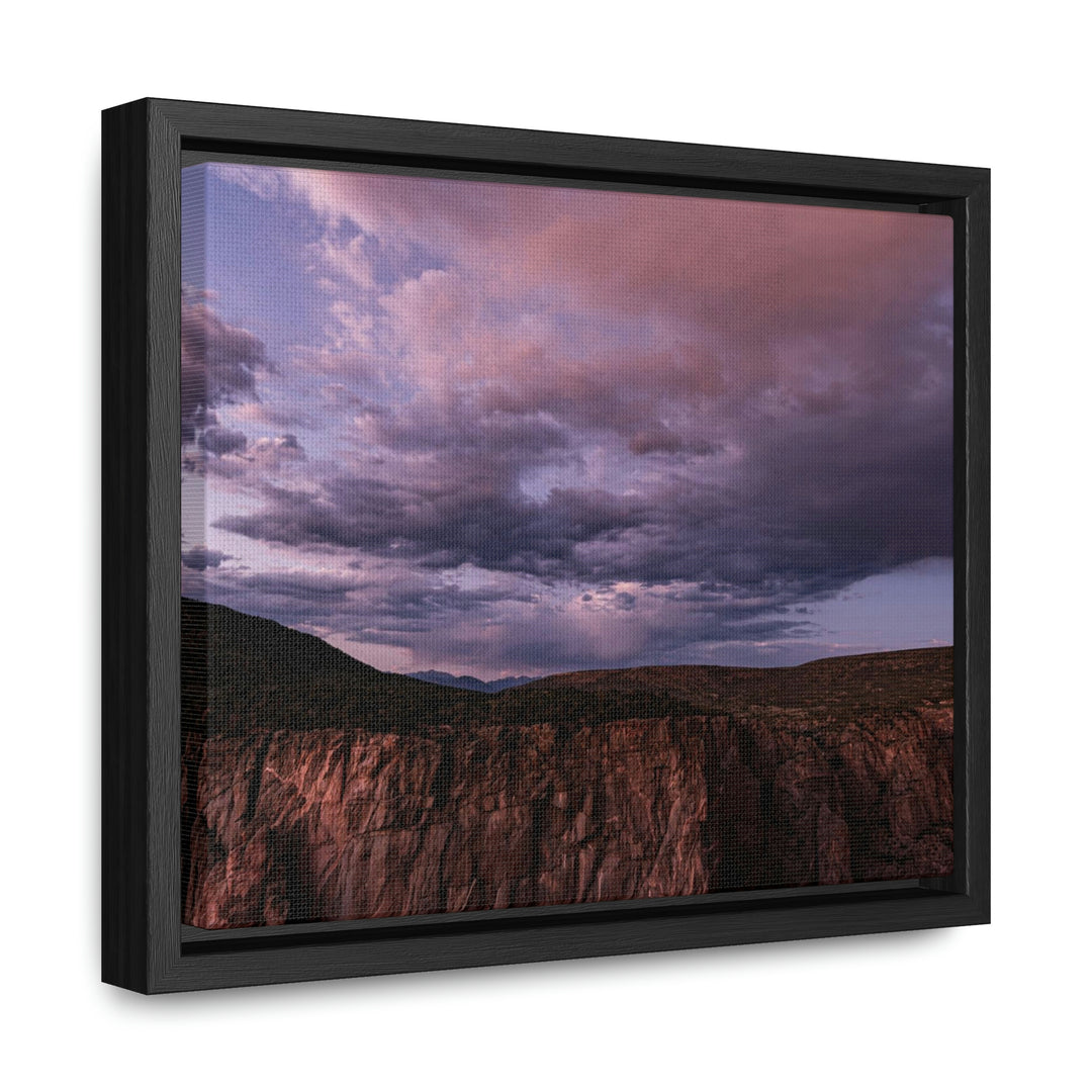 Painted Wall at Sunset Part 3 - Canvas with Frame