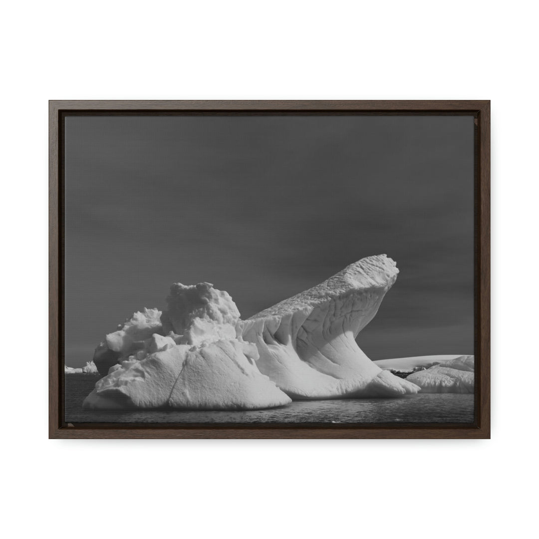 The Angles of an Iceberg in Black and White - Canvas with Frame