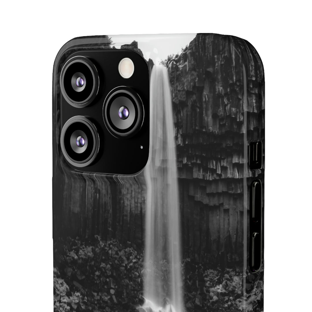 Svartifoss in Black and White - Phone Case