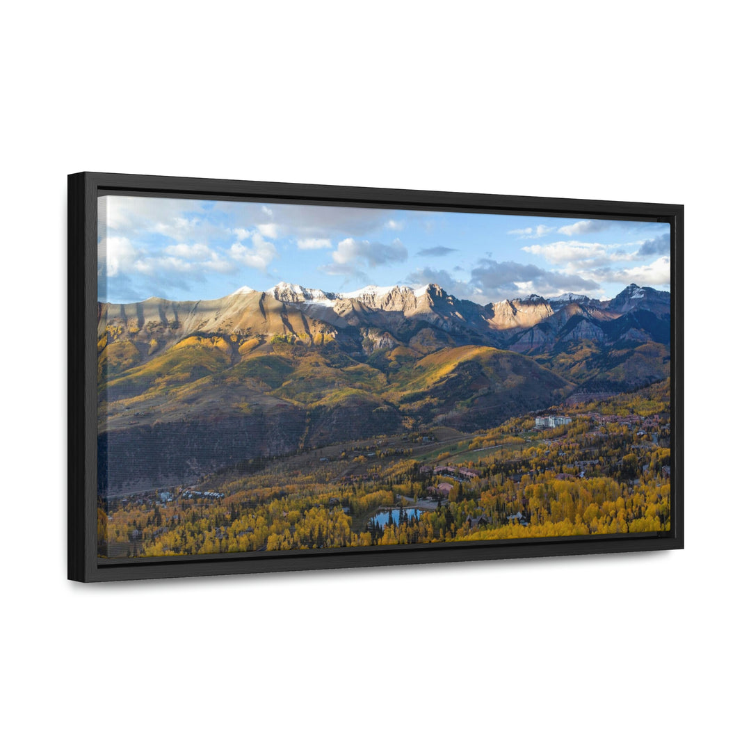 Glowing Mountainside - Canvas with Frame