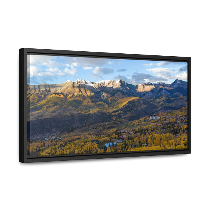 Glowing Mountainside - Canvas with Frame