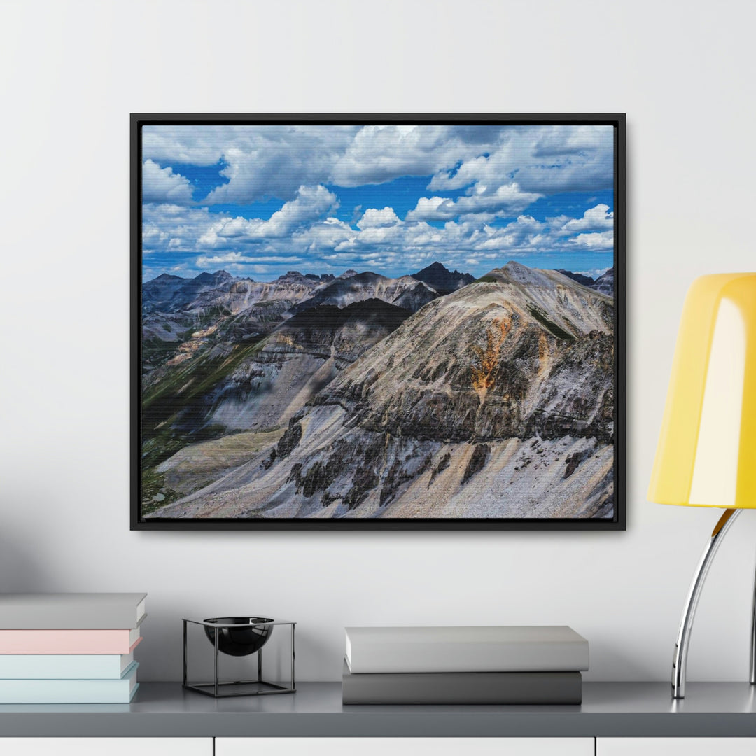 Imogene Pass From the Air - Canvas with Frame