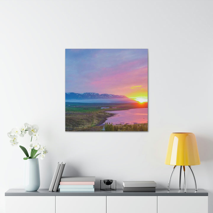 Sunset Over the Fjord Part 2 - Canvas