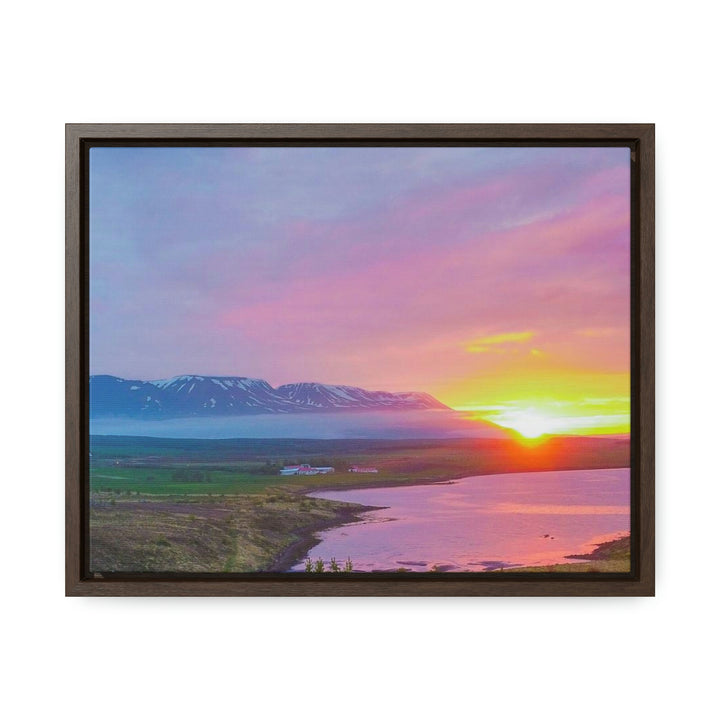 Sunset Over the Fjord Part 2 - Canvas with Frame