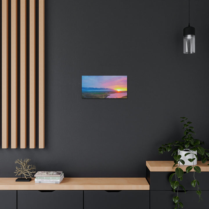 Sunset Over the Fjord Part 2 - Canvas