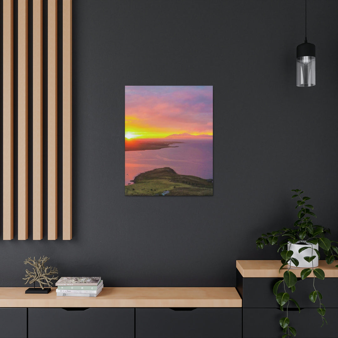 Sunset Over the Fjord Part 1 - Canvas